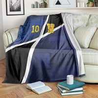 Custom Scottish Football Blanket Lion and Tartan Patchwork Pattern