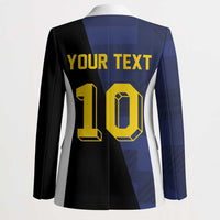 Custom Scottish Football Blazer Lion and Tartan Patchwork Pattern