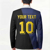 Custom Scottish Football Blazer Lion and Tartan Patchwork Pattern