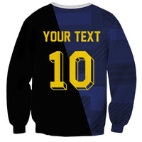 Custom Scottish Football Sweatshirt Lion and Tartan Patchwork Pattern
