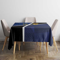 Custom Scottish Football Tablecloth Lion and Tartan Patchwork Pattern