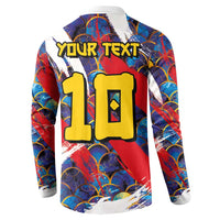 Men's Japan button sweatshirt with 'YOUR TEXT' and large 19 back graphic