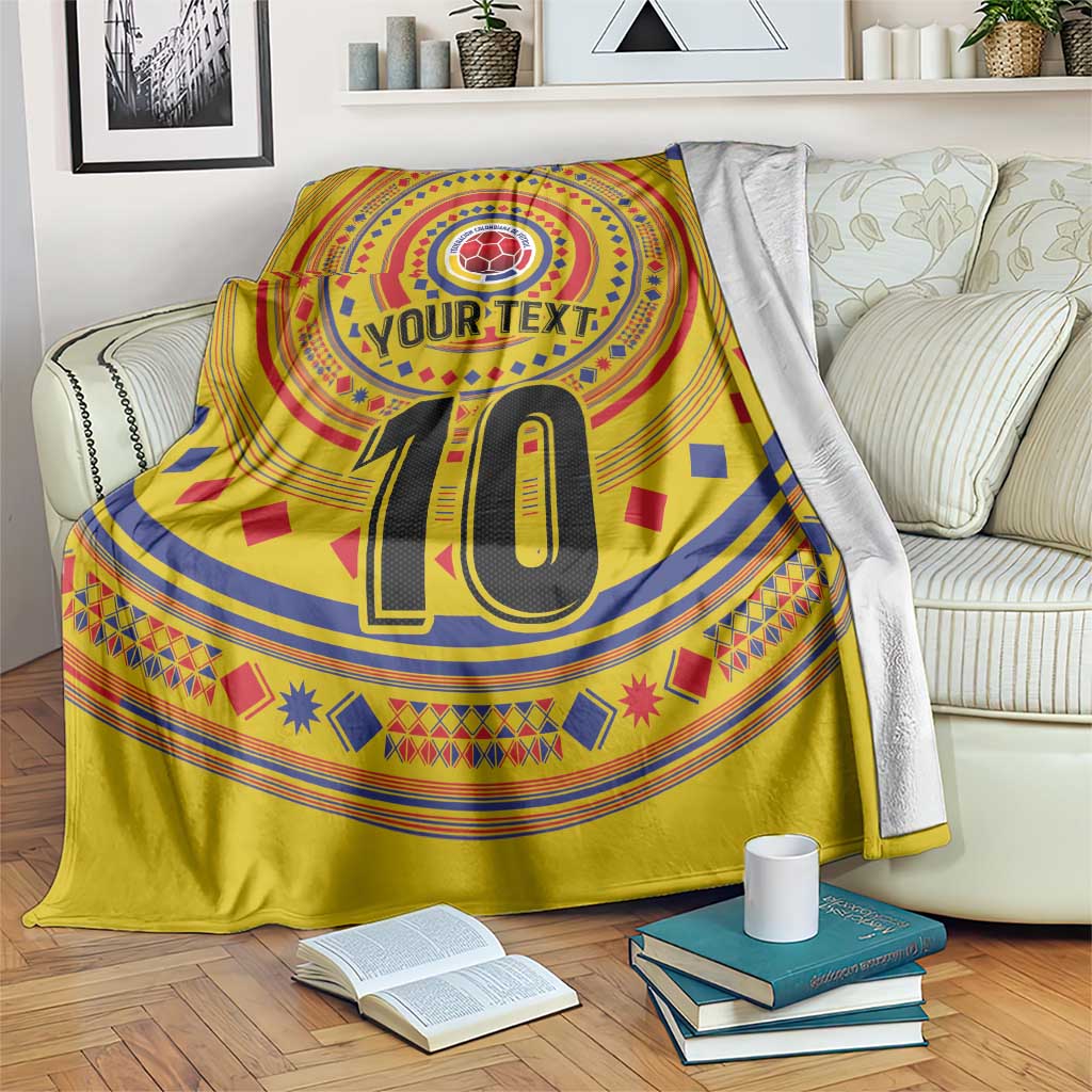 Custom Colombia Football Blanket Sporty Vueltiao Hat
