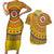 Custom Colombia Football Couples Matching Short Sleeve Bodycon Dress and Hawaiian Shirt Sporty Vueltiao Hat