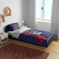 Custom Midnight Navy Football Bedding Set Paris Architectural Heritage Style - Wonder Print Shop