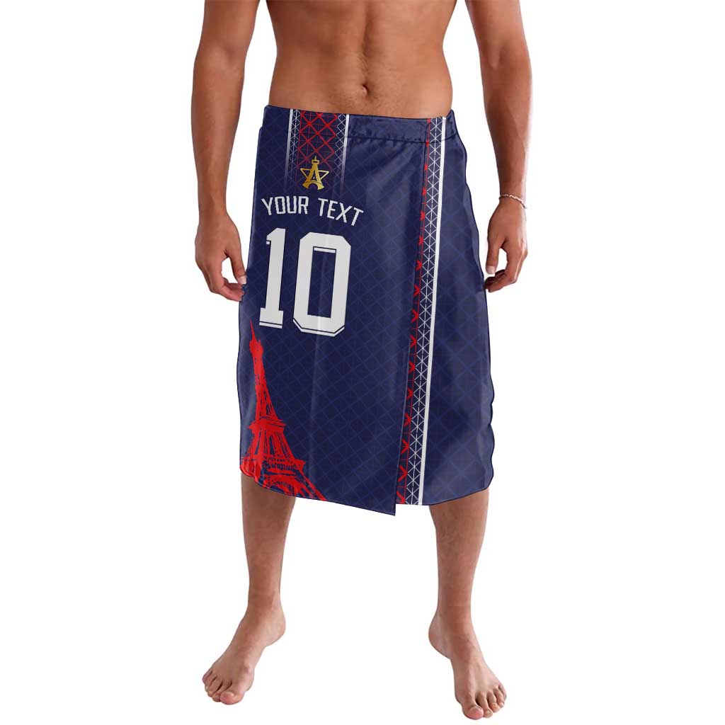 Custom Midnight Navy Football Lavalava Paris Architectural Heritage Style - Wonder Print Shop