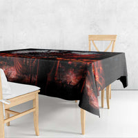 Viking Valhalla Tablecloth Norseman and Burning Battlefield - Wonder Print Shop