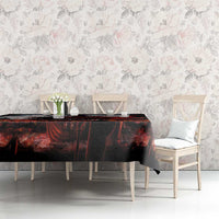 Viking Valhalla Tablecloth Norseman and Burning Battlefield - Wonder Print Shop