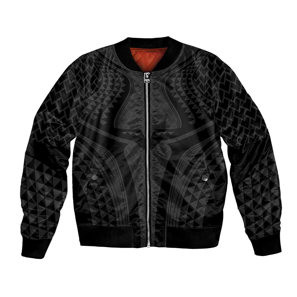 Hawaiian Kakau Art Tattoos Aquaman Style Bomber Jacket Black Version - Wonder Print Shop