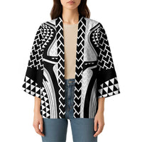 Hawaiian Kakau Art Tattoos Aquaman Style Kimono White Version - Wonder Print Shop