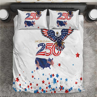 250 Years of American Freedom Bedding Set Flag Bald Eagle and Map