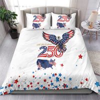 250 Years of American Freedom Bedding Set Flag Bald Eagle and Map