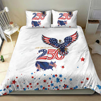 250 Years of American Freedom Bedding Set Flag Bald Eagle and Map