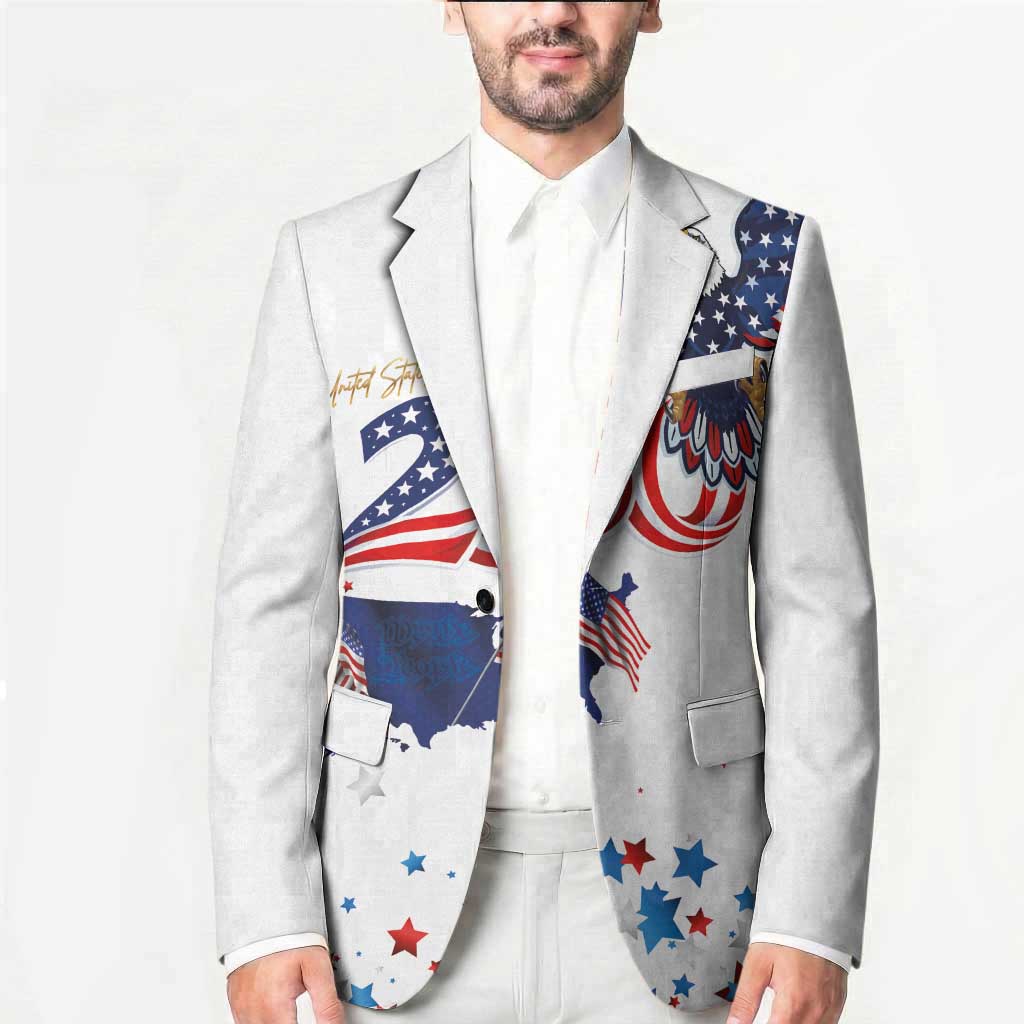 250 Years of American Freedom Blazer Flag Bald Eagle and Map