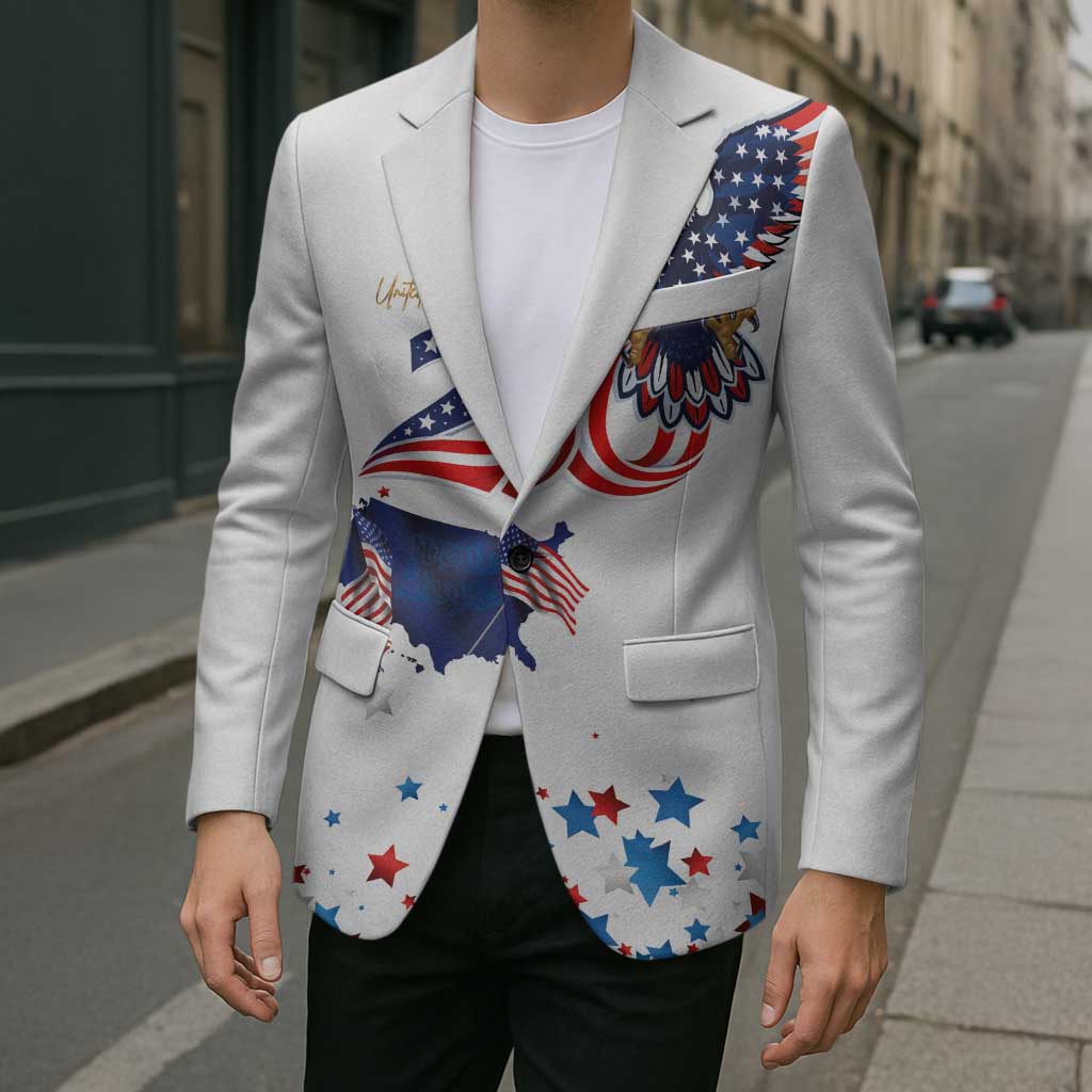250 Years of American Freedom Blazer Flag Bald Eagle and Map