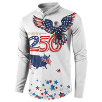250 Years of American Freedom Button Sweatshirt Flag Bald Eagle and Map
