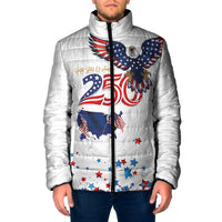 250 Years of American Freedom Padded Jacket Flag Bald Eagle and Map