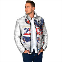 250 Years of American Freedom Padded Jacket Flag Bald Eagle and Map