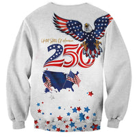 250 Years of American Freedom Sweatshirt Flag Bald Eagle and Map