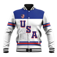 USA Ice Hockey Custom Baseball Jacket Sporty Style