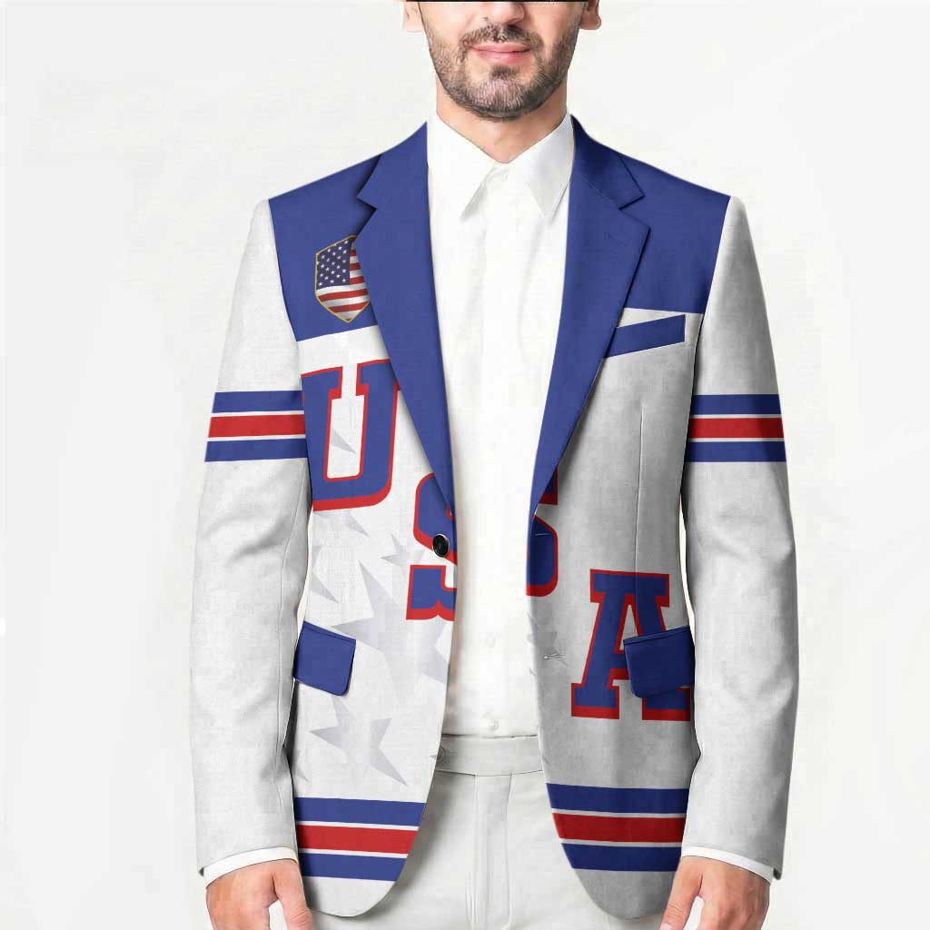 USA Ice Hockey Custom Blazer Sporty Style