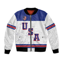 USA Ice Hockey Custom Bomber Jacket Sporty Style
