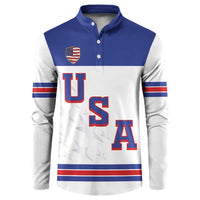 USA Ice Hockey Custom Button Sweatshirt Sporty Style