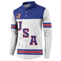 USA Ice Hockey Custom Button Sweatshirt Sporty Style