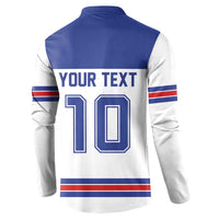 USA Ice Hockey Custom Button Sweatshirt Sporty Style