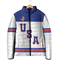 USA Ice Hockey Custom Padded Jacket Sporty Style