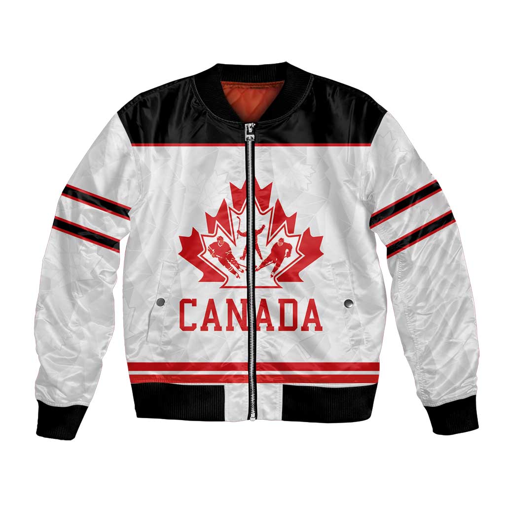 Canada Ice Hockey Custom Bomber Jacket Maple Leaves Sport