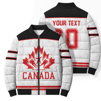 Canada Ice Hockey Custom Bomber Puffer Jacket Maple Leaves Sport