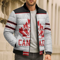 Canada Ice Hockey Custom Bomber Puffer Jacket Maple Leaves Sport