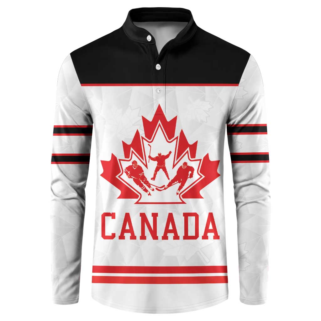 Canada Ice Hockey Custom Button Sweatshirt Maple Leaves Sport