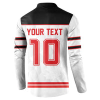 Canada Ice Hockey Custom Button Sweatshirt Maple Leaves Sport