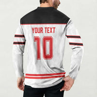 Canada Ice Hockey Custom Button Sweatshirt Maple Leaves Sport