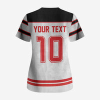 Canada Ice Hockey Custom Scrub Top Maple Leaves Sport