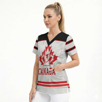 Canada Ice Hockey Custom Scrub Top Maple Leaves Sport