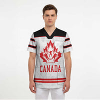 Canada Ice Hockey Custom Scrub Top Maple Leaves Sport