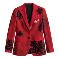 Custom Canada Football Blazer Maple Leaves Geometric Style