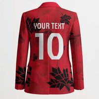 Custom Canada Football Blazer Maple Leaves Geometric Style