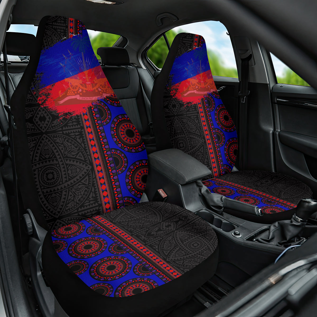 Haiti Flag Day African Seamless Pattern Car Seat Cover - Wonder Print Shop