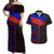 Haiti Flag Day African Seamless Pattern Couples Matching Off Shoulder Maxi Dress and Hawaiian Shirt - Wonder Print Shop