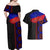 Haiti Flag Day African Seamless Pattern Couples Matching Off Shoulder Maxi Dress and Hawaiian Shirt - Wonder Print Shop