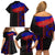 Haiti Flag Day African Seamless Pattern Family Matching Off Shoulder Short Dress and Hawaiian Shirt - Wonder Print Shop