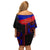 Haiti Flag Day African Seamless Pattern Family Matching Off Shoulder Short Dress and Hawaiian Shirt - Wonder Print Shop