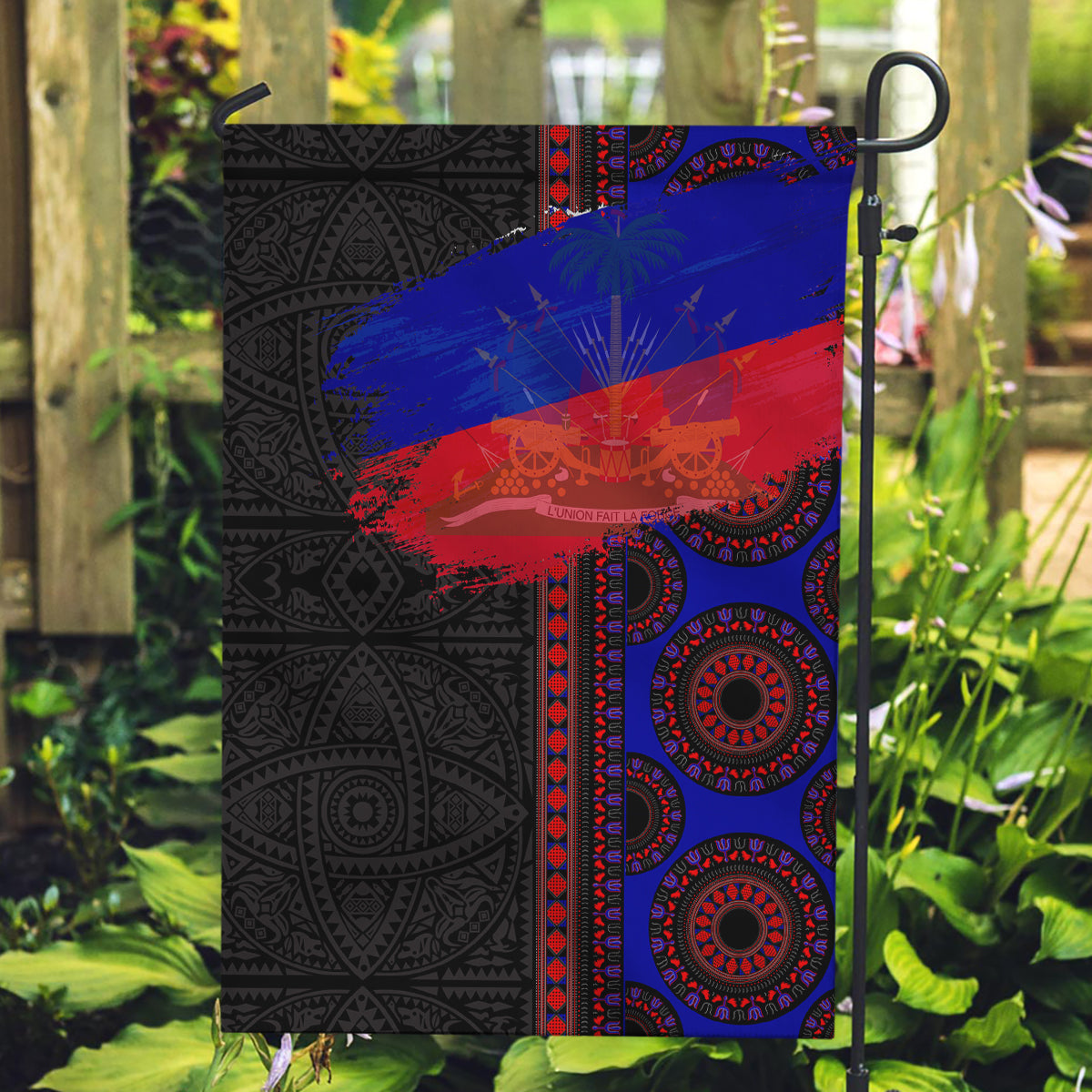 Haiti Flag Day African Seamless Pattern Garden Flag - Wonder Print Shop