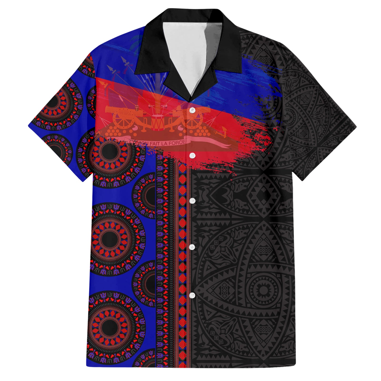 Haiti Flag Day African Seamless Pattern Hawaiian Shirt - Wonder Print Shop