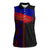 Haiti Flag Day African Seamless Pattern Women Sleeveless Polo Shirt