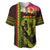 Hawaiian Reggae Music Baseball Jersey Jamaica Singer Tribal Polynesian and Hibiscus - Wonder Print Shop